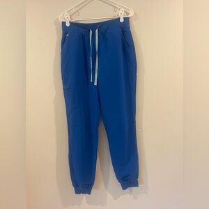 Royal Blue Large Tall High Waisted Zamora Scrub Joggers Bottoms